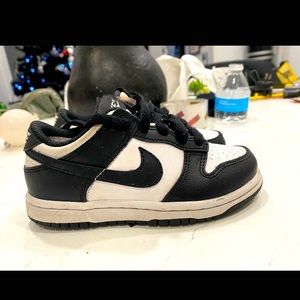 Panda Nike Dunks Child size 11c
